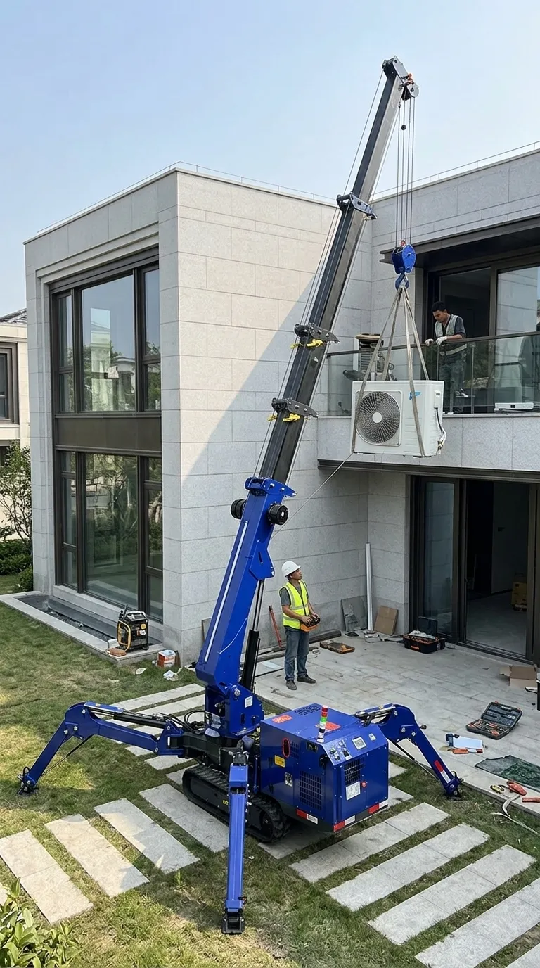 How to Lift an HVAC Unit to a Roof with a Spider Crane(Image2)