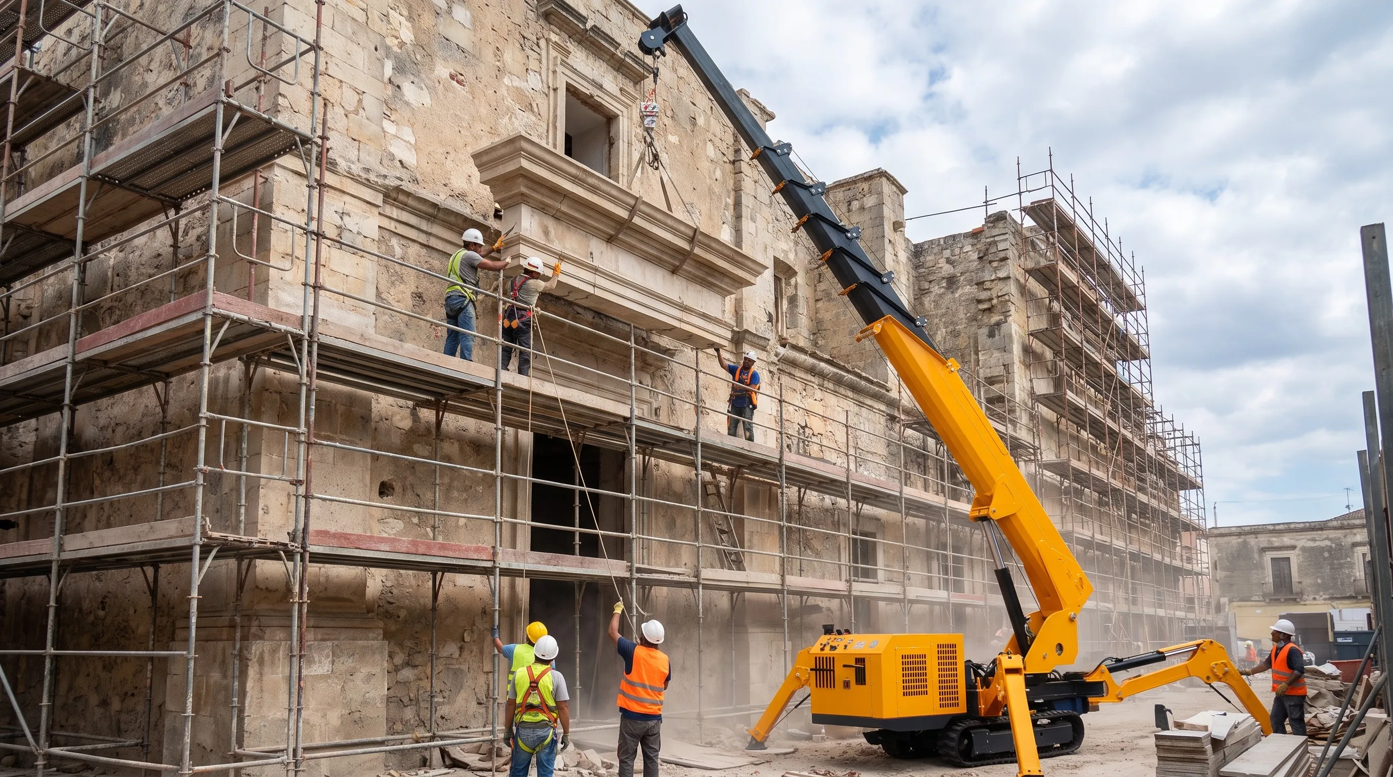 Spider Crane for Historic Building Renovation: Heritage Lifting(Image3)
